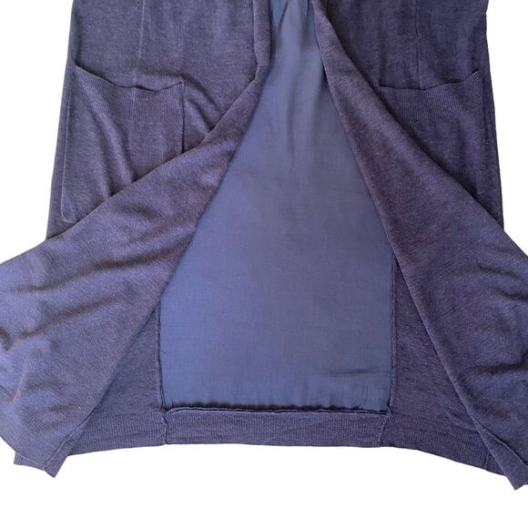 Saturday Sunday Anthropologie Long Cardigan Duster Linen Knit Boho Relaxed Artsy - Picture 10 of 12